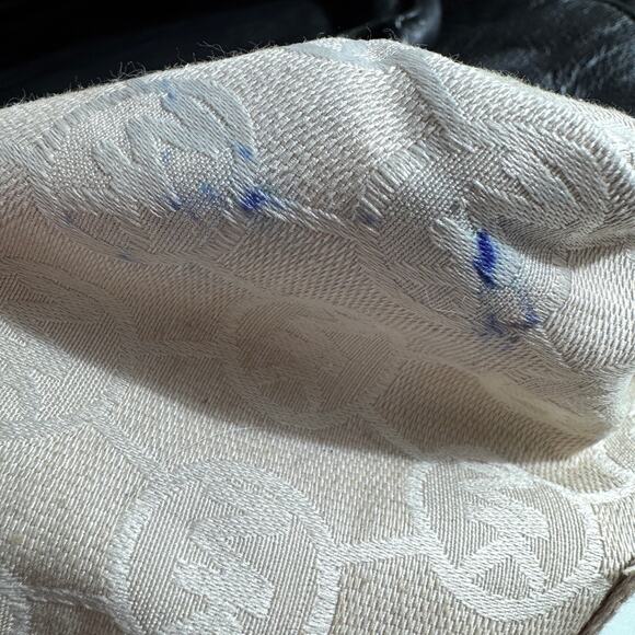 Michael Kors Womens Hamilton Satchel Handbag Leather Goldtone Lock Classic Black - Picture 12 of 13